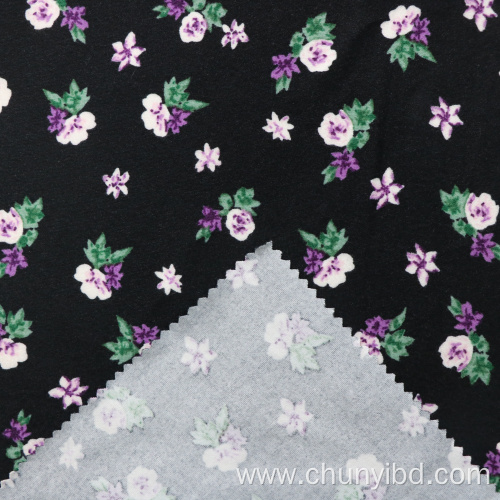Small Beautiful Flower Pattern Suitable For Summer T-shirt/dress Printed Two Side Peach Single Jersey Fabric